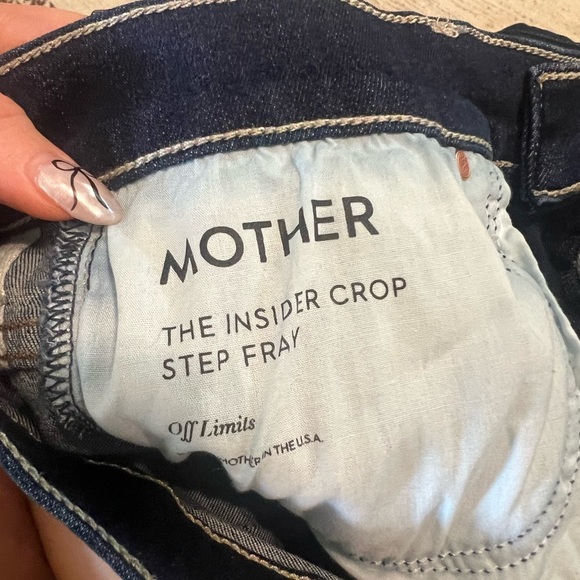 MOTHER "The Insider Crop Step Fray" dark wash women's ankle length jeans size 32 - Picture 9 of 9